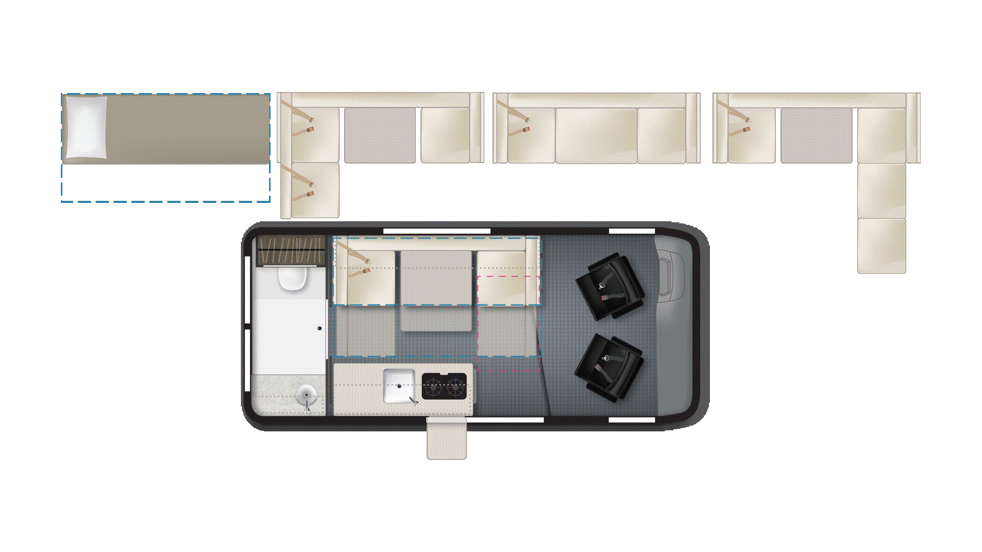 2025 Winnebago Solis Pocket 36B Floorplan Image